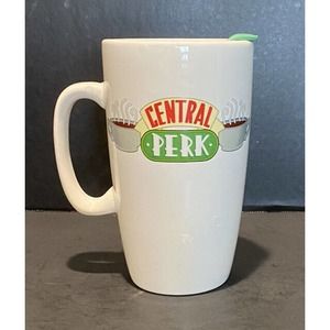 Friends Central Perk Ceramic Travel Mug 14 FL OZ W/ Plastic Slide Lid